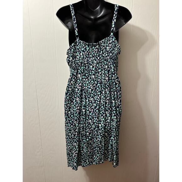 Torrid Size 2 Midi Dress Front Tie Floral Super Soft - Picture 3 of 7